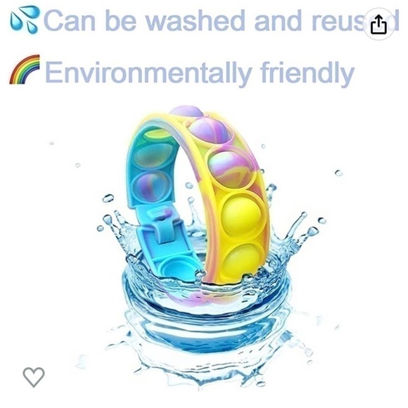 PUSH Pop Fidget Bracelet Multicolor Stress Relief Finger Press Bracelet Set Of 3 - Picture 5 of 6